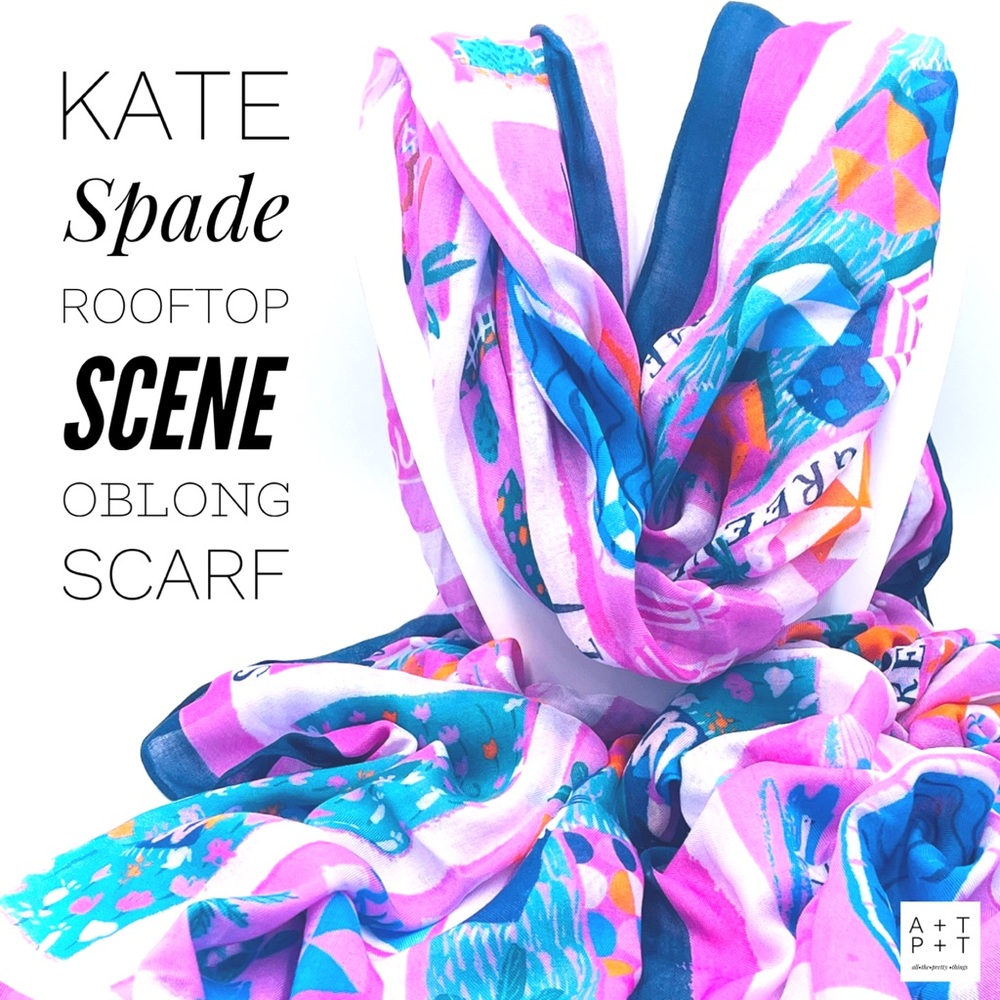 ‼️SOLD‼️ Kate Spade Rooftop Scene Oblong Scarf